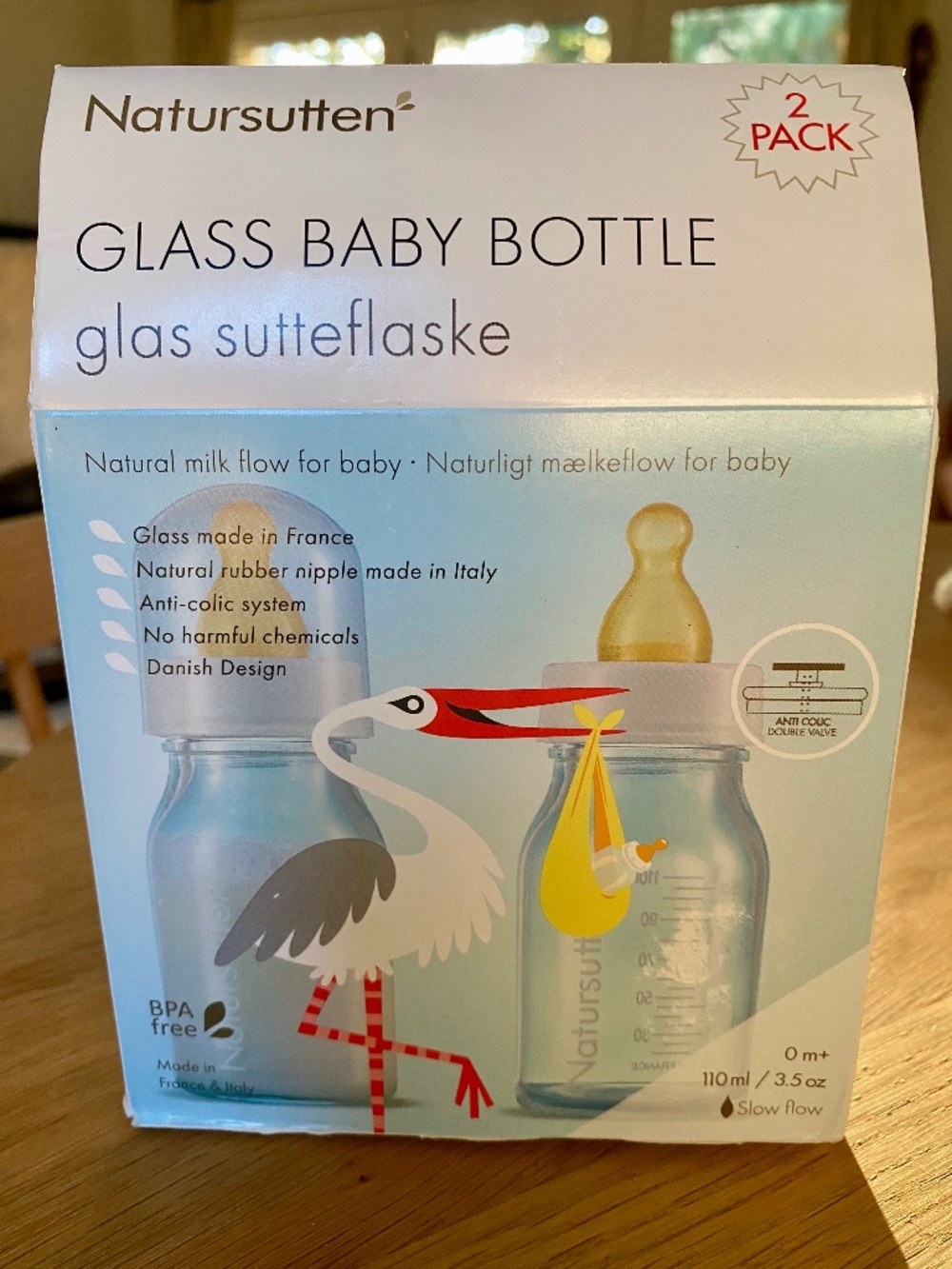 Natursutten Glass Baby Bottle 2 Pack